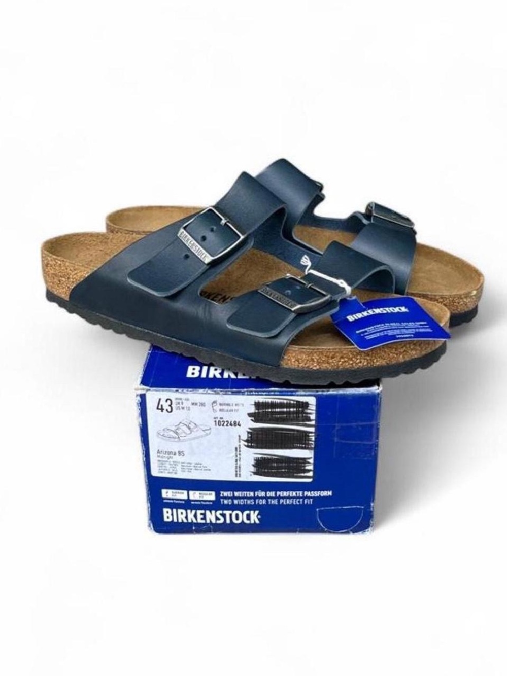 Birkenstock Arizona Midnight Navy Birko-Flor Sandals EU 43 US Men’s 10 Regular